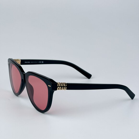 Miu Miu MU12ZS 16K1D0 BRAND NEW Sunglasses Black Red Phantos Unisex
